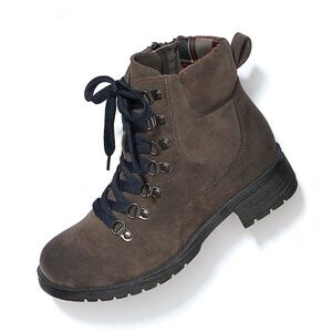 Women's Brown Lace-Up Ankle Boots